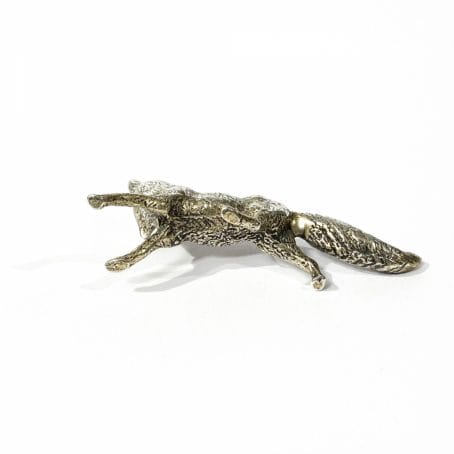 fox miniature detail in silver