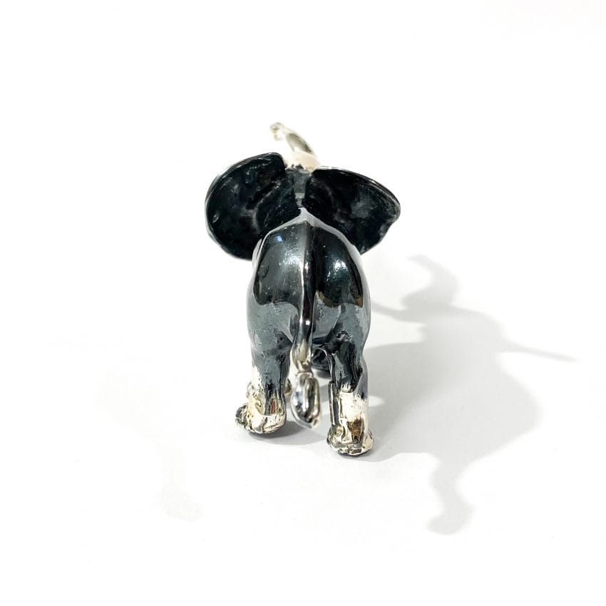 miniature elephant back in silver