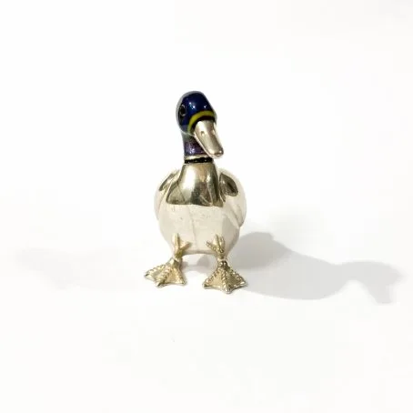 Italian silver duck miniature