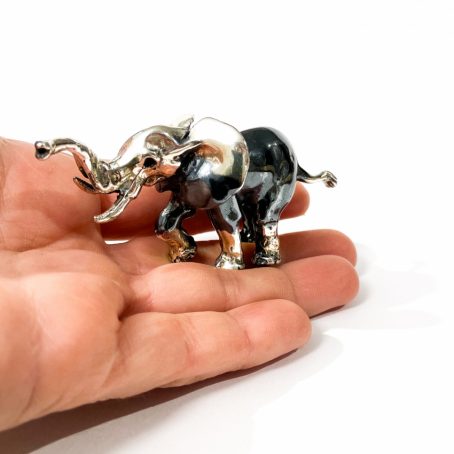miniatura elefante in argento