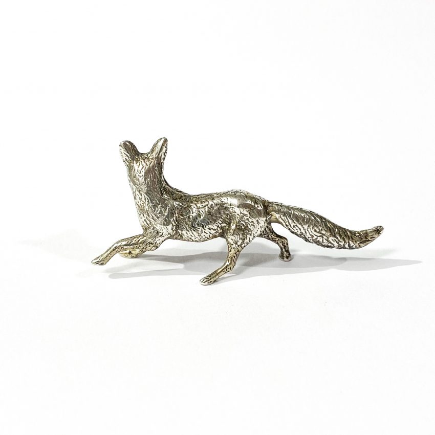 vintage solid silver fox miniature