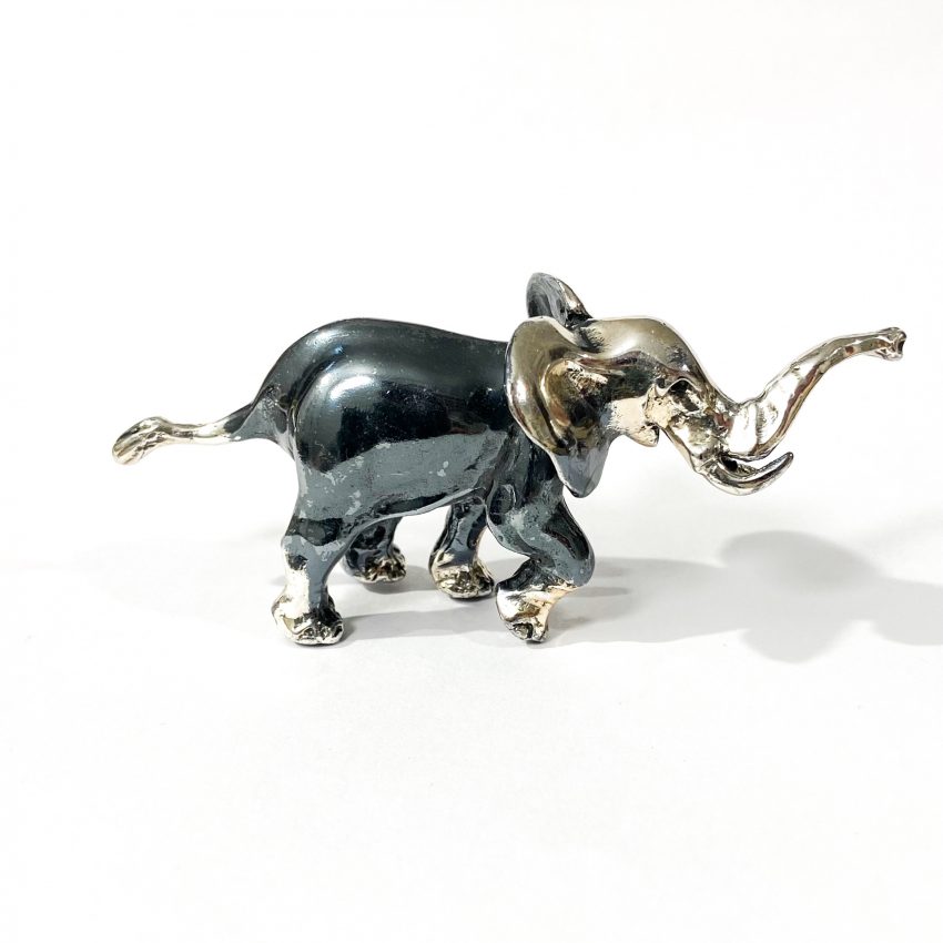 vintage two-tone solid silver elephant miniature