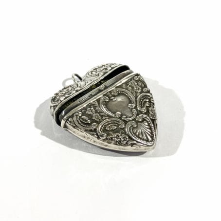 ciondolo porta pillole in argento sterling a forma di cuore