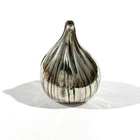 fig shape solid silver pillbox