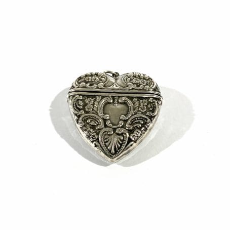 antique heart pill holder pendant