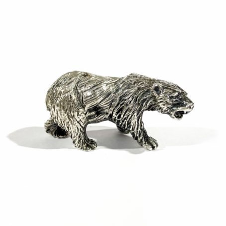 miniatura orso vintage in argento italiana