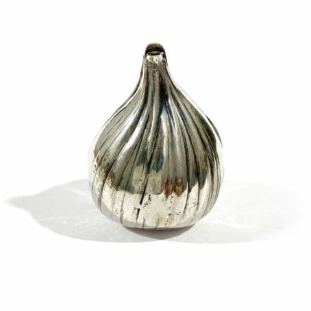 italian solid silver fig shape pill box, hallmarked