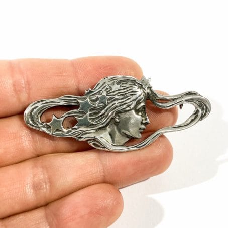 Vintage liberty-style silver brooch