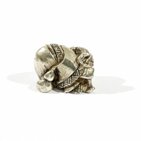 Italian silver monk miniature detail