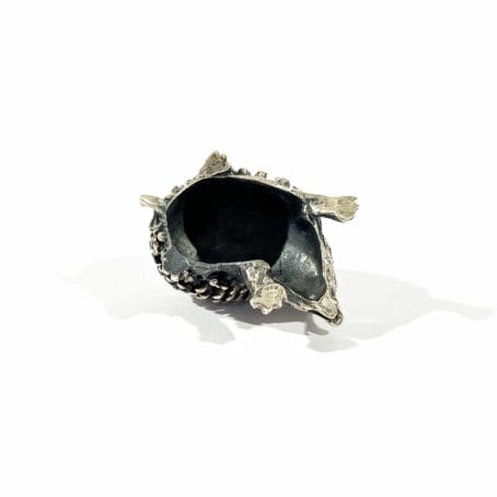 hedgehog miniature detail in Italian silver
