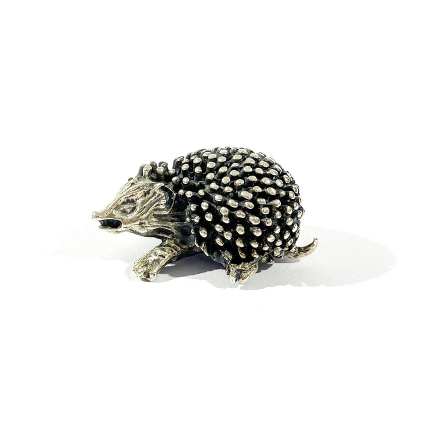 vintage Italian silver hedgehog miniature