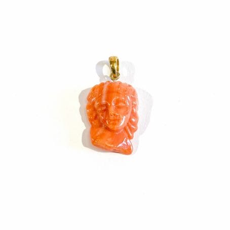 coral sculpture pendant