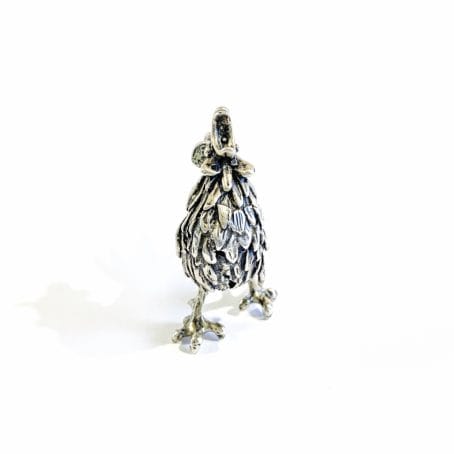 miniatura gallo in argento italiana - immagine 5