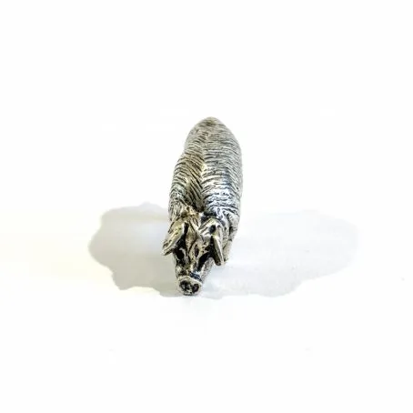 Italian silver piglet miniature - Image 5