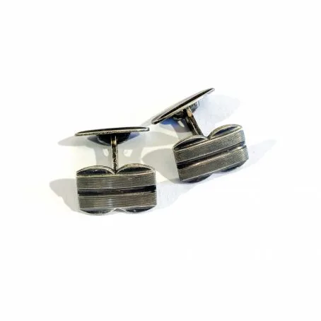 gemelli da camicia art deco in argento - immagine 5
