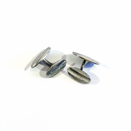 art deco cufflinks in silver - Image 4