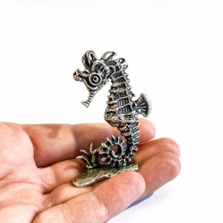 Italian silver hippocampus miniature