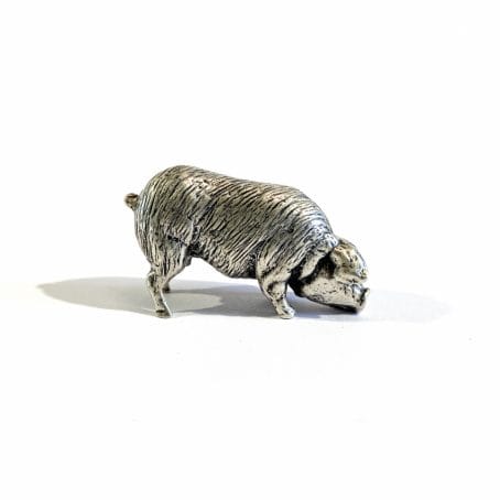 Italian silver piglet miniature - Image 6