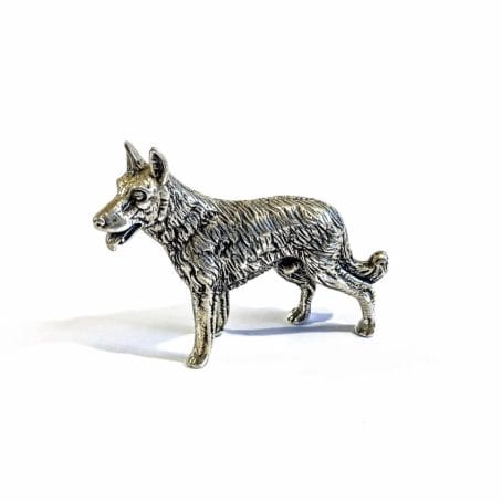miniatura cane lupo in argento italiana - immagine 8