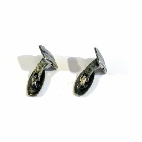 gemelli da camicia art deco in argento - immagine 3