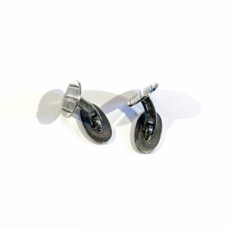 art deco cufflinks in silver - Image 3