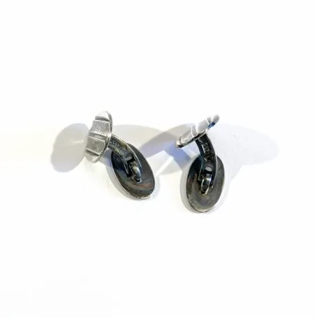 gemelli da camicia art deco in argento - immagine 3