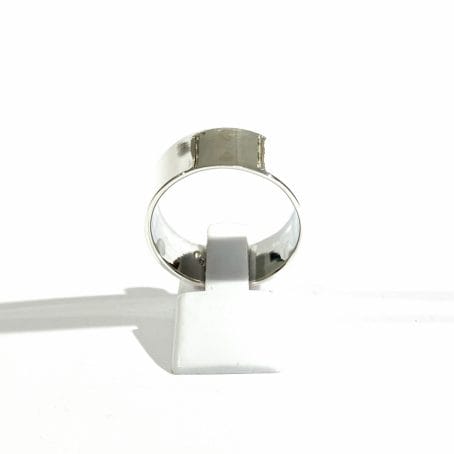 grande anello fascia da uomo in argento
