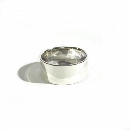 grande anello fascia da uomo in argento