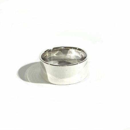 large silver band for men