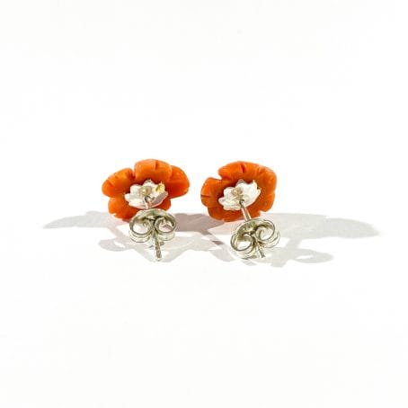 orecchini a lobo con fiori di corallo - immagine 5