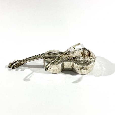 porta pillole in argento a forma di violino - immagine 5