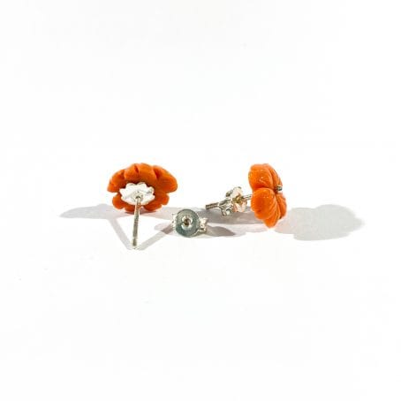 orecchini a lobo con fiori di corallo - immagine 3