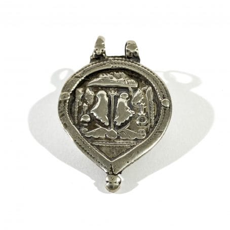 ancient Hindu silver pendant