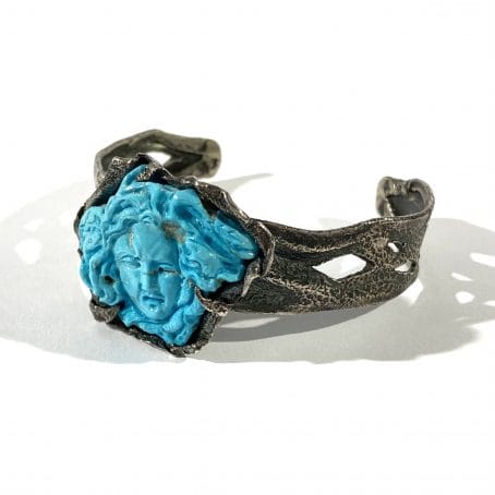 bracciale con medusa in turchese - immagine 3
