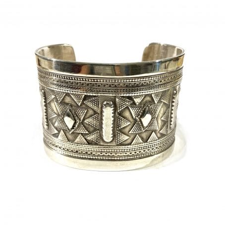 ethnic Kazakh solid silver men's bracelet 