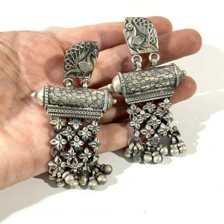 Vintage rajasthan silver earrings