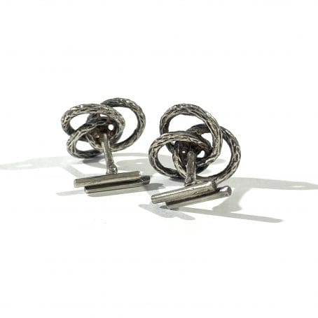 art deco shirt cufflinks in silver - Image 4