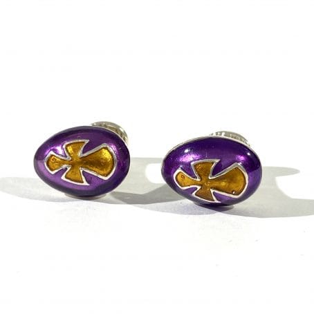 original shirt cufflinks in silver and enamel - Image 3