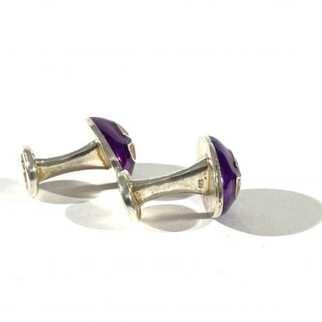 original shirt cufflinks in silver and enamel - Image 6
