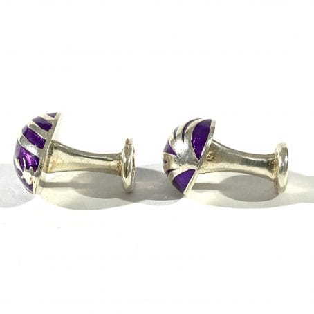 cufflinks in silver and enamel - Image 5