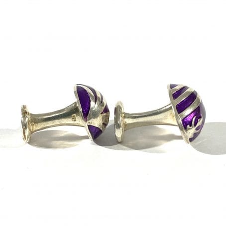 cufflinks in silver and enamel - Image 3