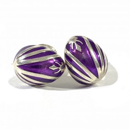 silver and enamel men's shirt cufflinks