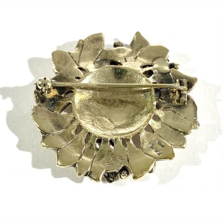 spilla girasole in argento inglese - immagine 3