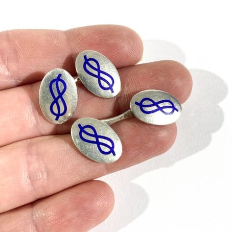 shirt cufflinks with sailor knot