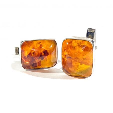 vintage shirt cufflinks with amber