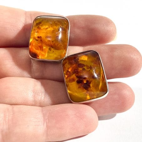 vintage shirt cufflinks with amber