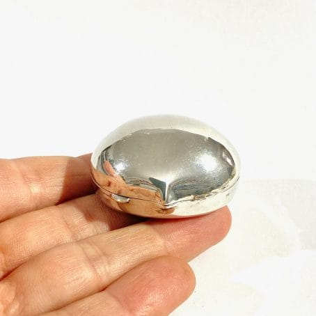 castagna porta pillole in argento - immagine 4