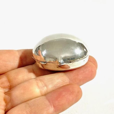 Pillbox Sterling Silver chestnut