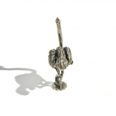 miniatura struzzo in argento - immagine 3