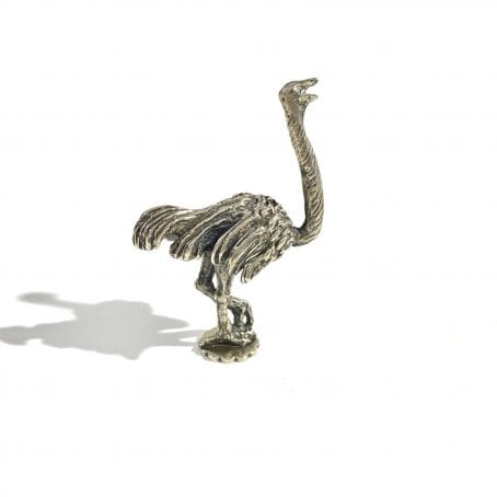 miniatura struzzo in argento - immagine 2